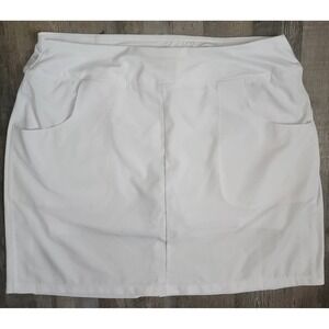Tee Time Golf Skort Women's Medium White Active Tennis Athletic Skirt Stretch